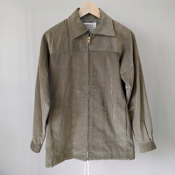 Ports International Set Corduroy Pants and Jacket Pantsuit Size Small Sage Green - Picture 6 of 16